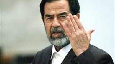 صورة صدام حسين في لندن